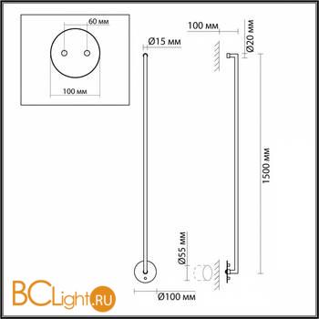 Настенный светильник Odeon Light TEO new 7022/18WL - Схема